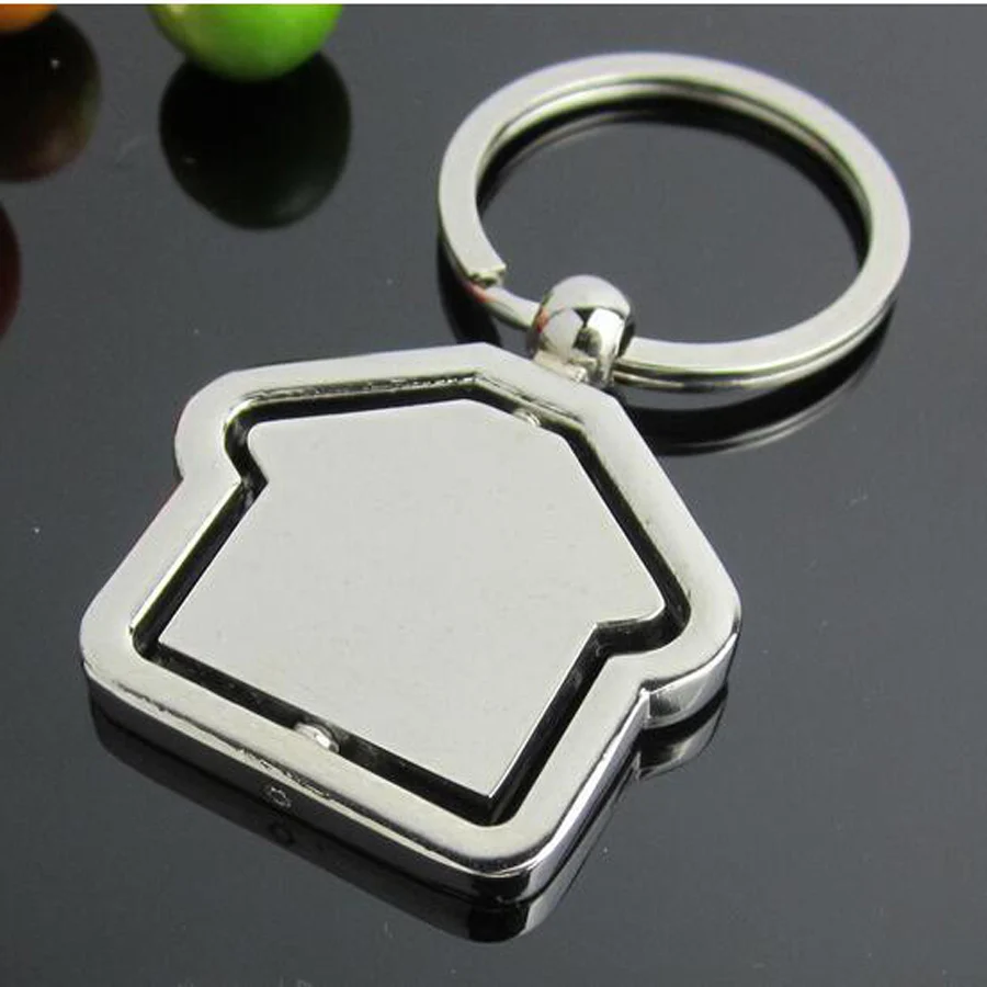 Promotional Gift Customized House Shaped Metal Keychain zinc alloy keychain