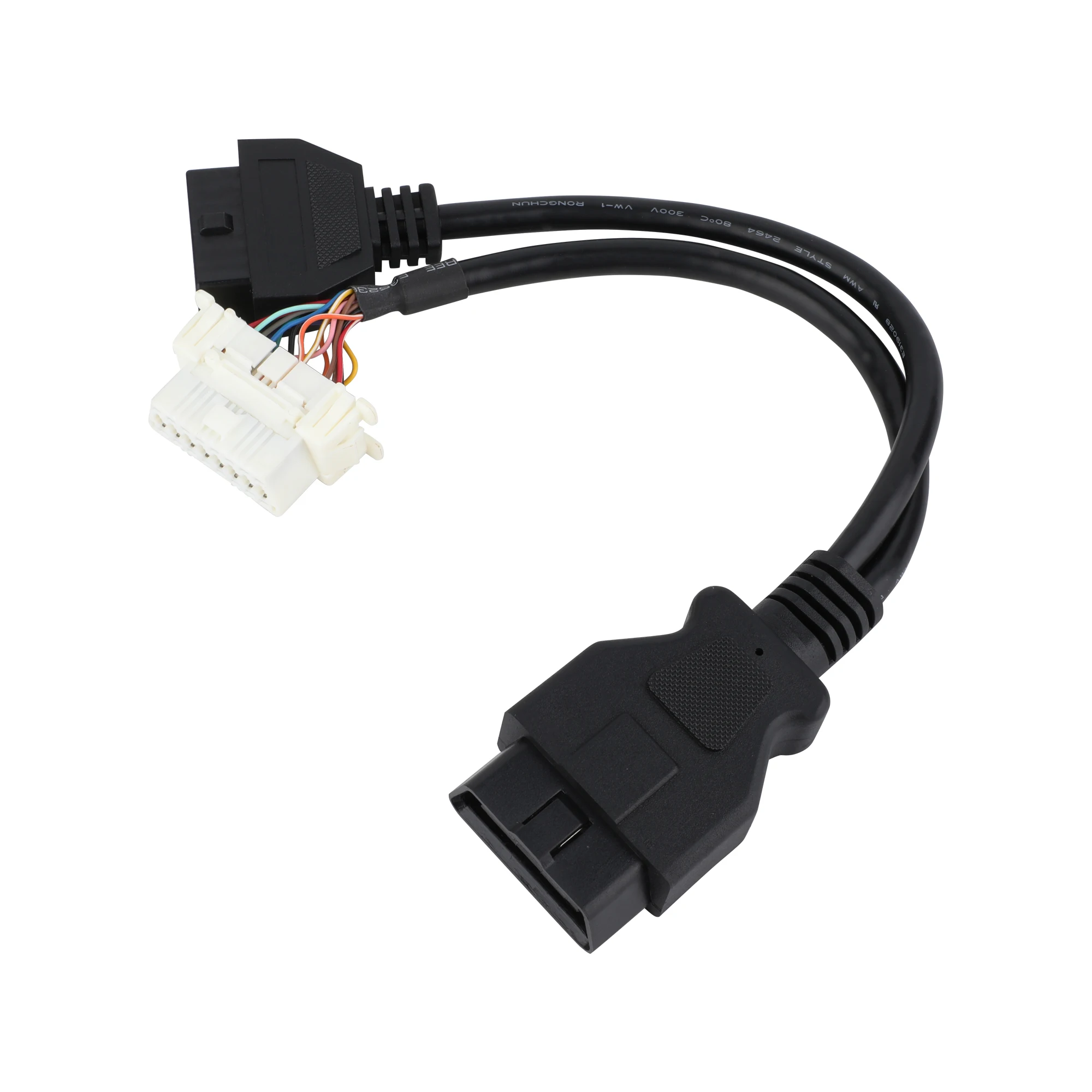 Free sample customized OBD OBD2 OBDII 16Pin 12V 24V connector Y cable free sample