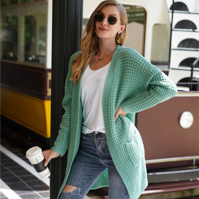 Hot Sale New Half Cardigan Stitch 100% Acrylic Plus Size Women Sweater