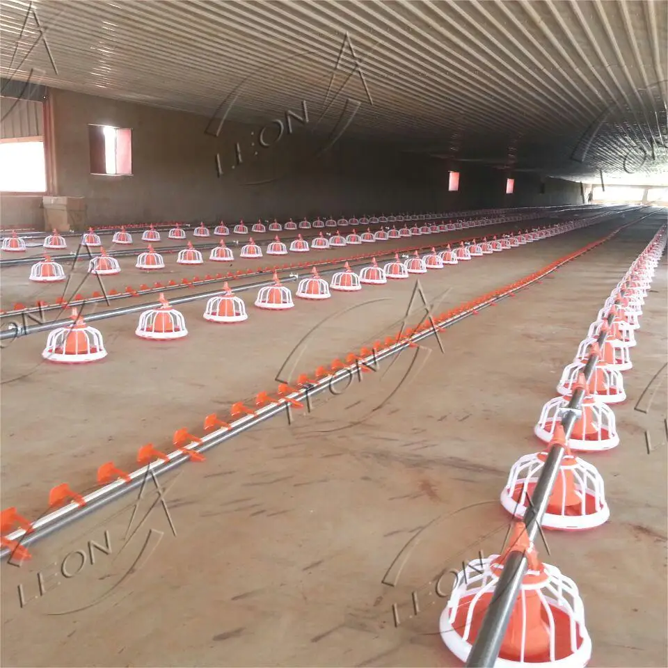 Automatic Poultry Broiler Pan Feeding System Feed Pan with Sensor for Chicken Equipment