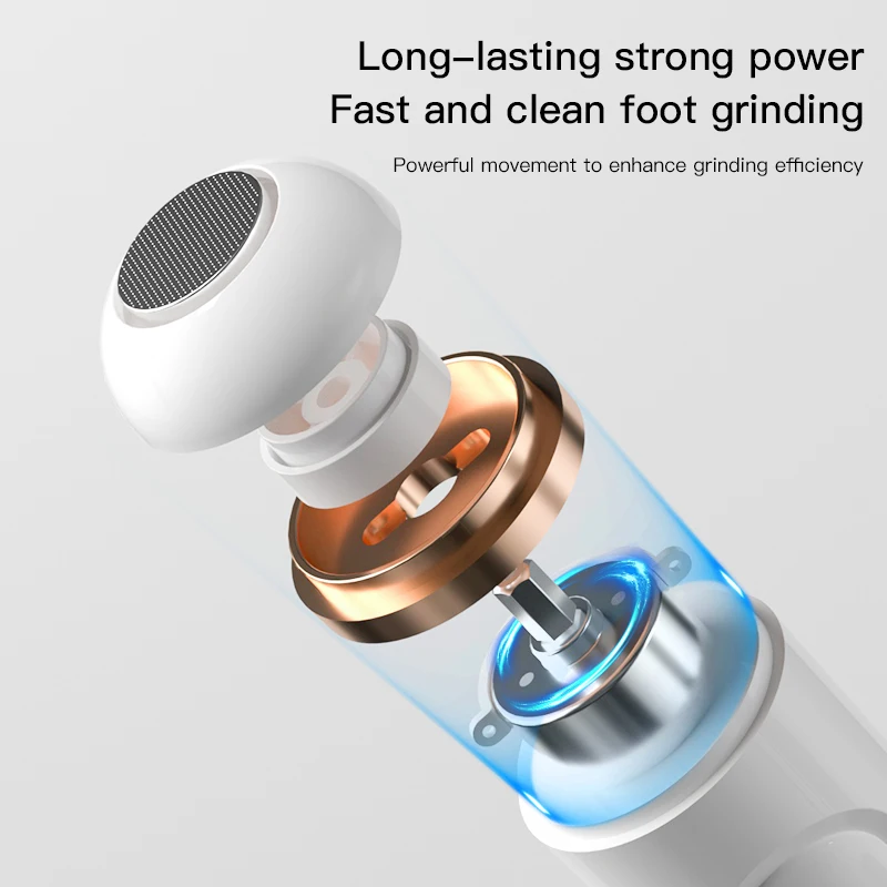 JMK Smart USB Rechargeable Foot Scrubber Hard Dead Skin Foot File Shaver Professional Vacuum Electric Callus Remover for Feet