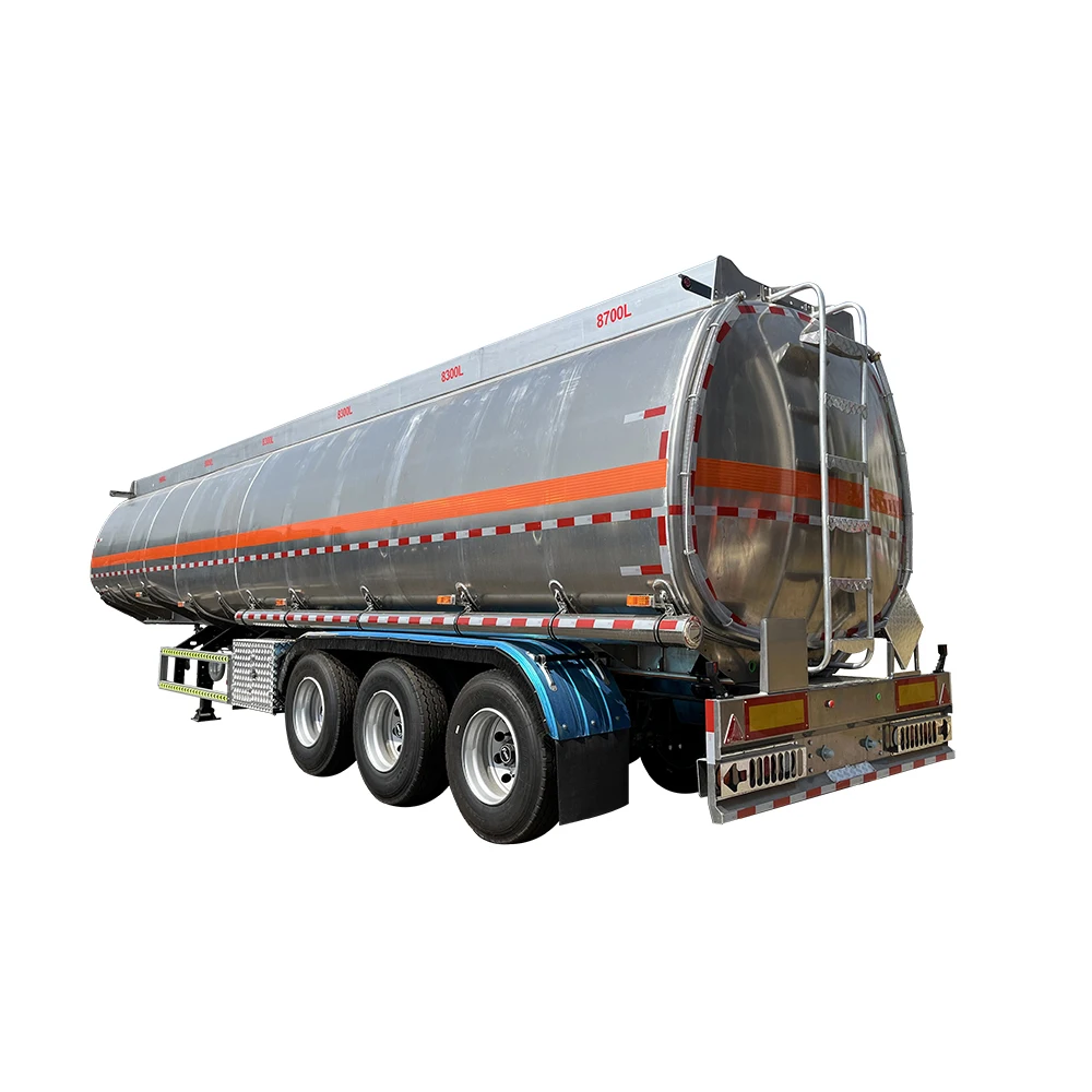 Aluminum Alloy 45000L 5/6 Compartment Diesel/ Fuel Trailer Oil Tanker Trailer