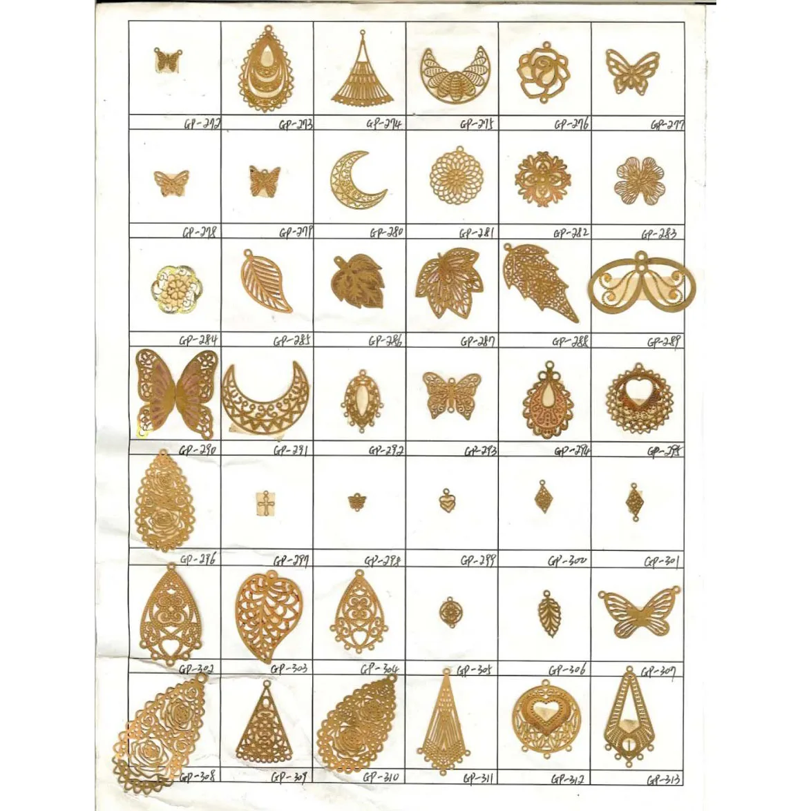 filigree stamping brass findings