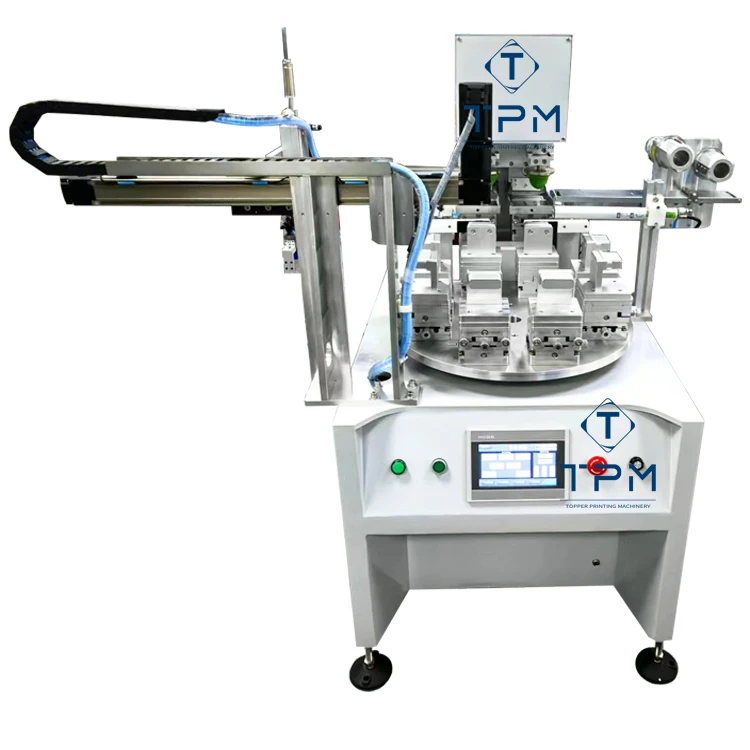 High speed servo flat plastic cover power bank 2 colors pad printing machine