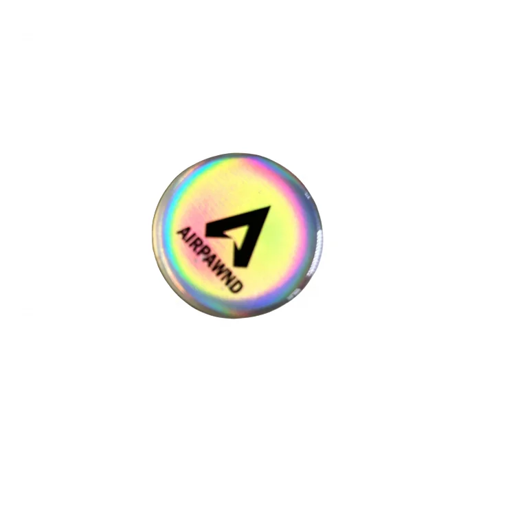 Custom Size Hologram Rainbow Black Printing NFC213  216 Epoxy Tag With Adhesive Sticker