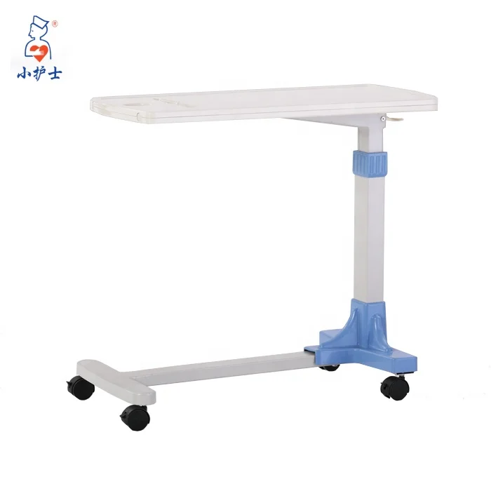 
F-33 Movable over bed table , overbed table-PEtop with adjustable height 
