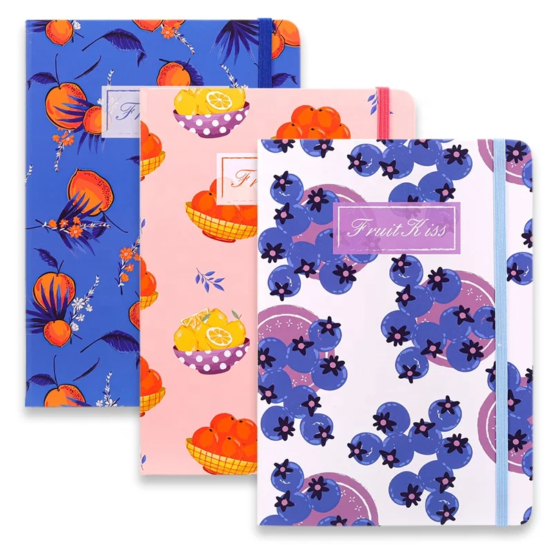 New Arrive Fruit Design Journal Notebook With Elastic Band Wholesale Customized Notebook