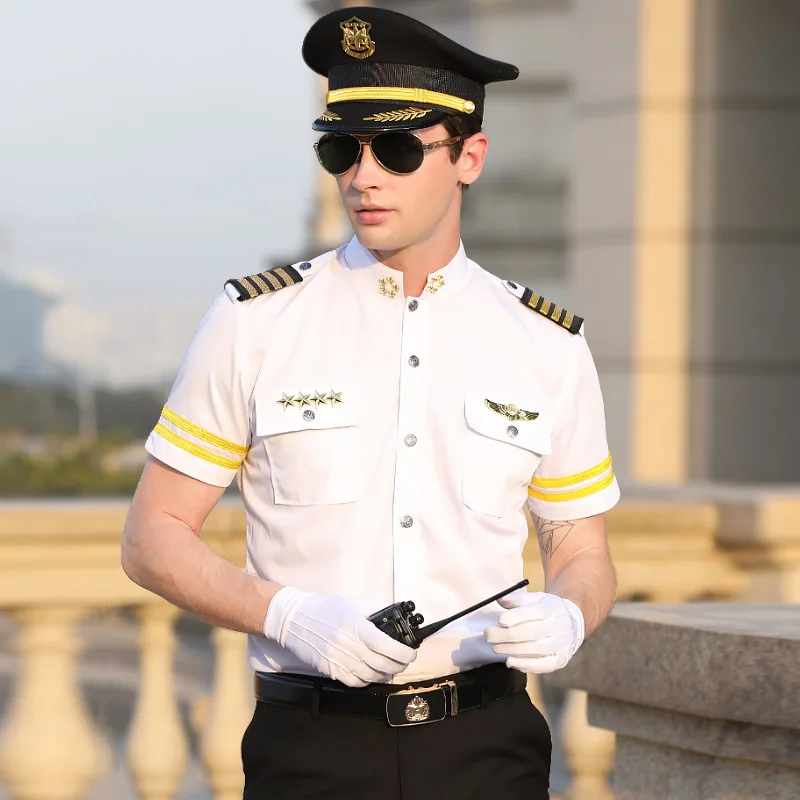 Factory White Shirts Security Guard Shirt For Dress/ Uniform With Custom