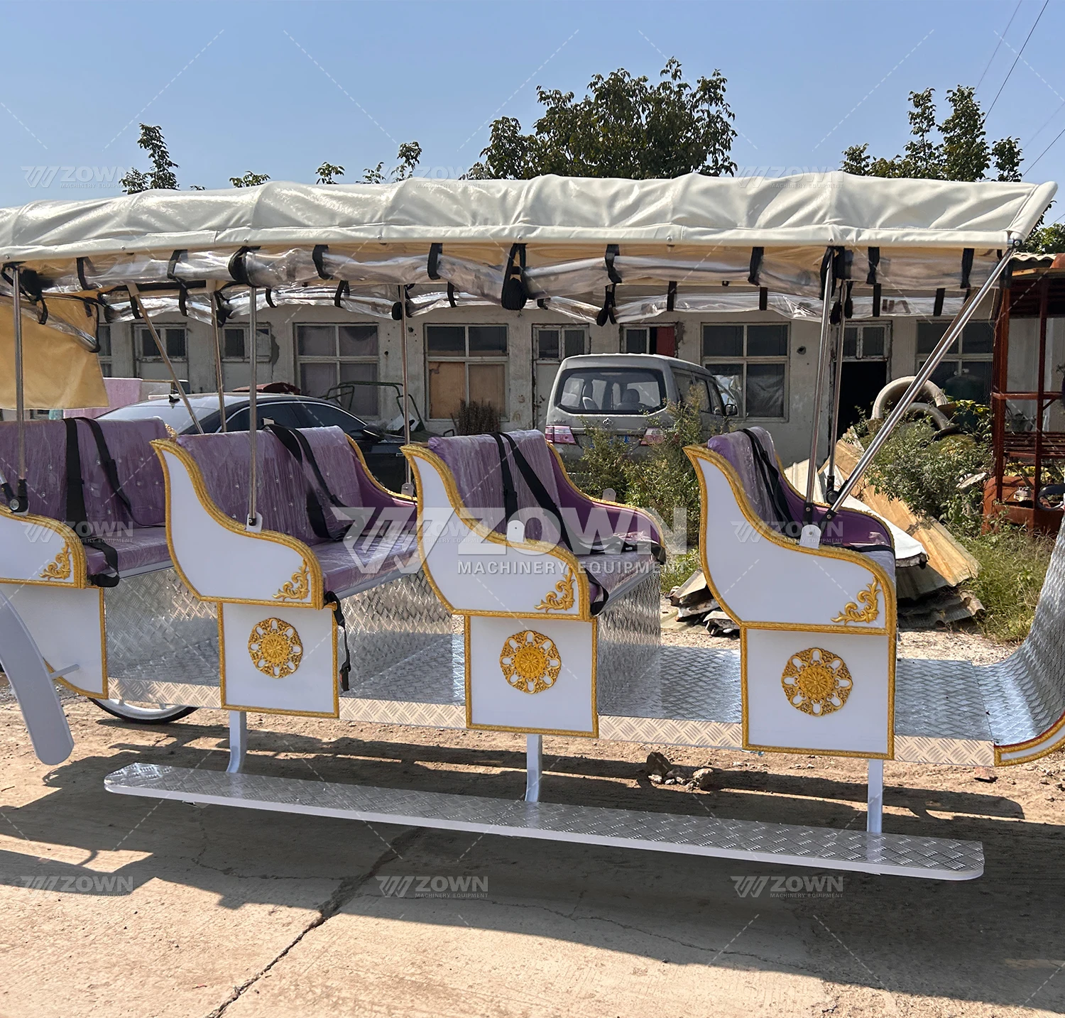 Special Wedding Style Horse Carriage Park Sightseeing Cart for Sale Wheeled Vehicle Used for Special Transportation