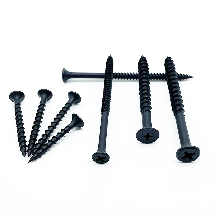 Hot Sale Black Phosphated Drywall Screw Bugle Head Tornillos Flat Phillips Gypsum Board Drywall Screws for Chair