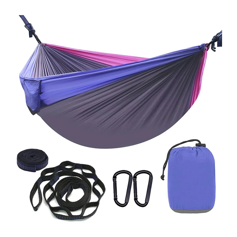 Роскошный Водонепроницаемый складной гамак, гамак из хлопковой веревки, гитарный гамак, двойной гамак для путешествий, кемпинга, парашют, нейлоновый гамак 100% Ripstop, США