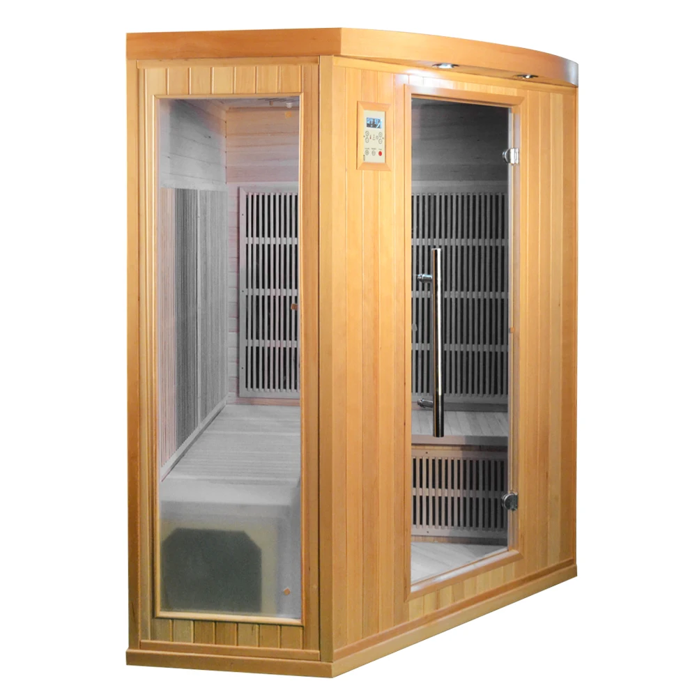 Customizable large size solid wood traditional steam sauna room with music player