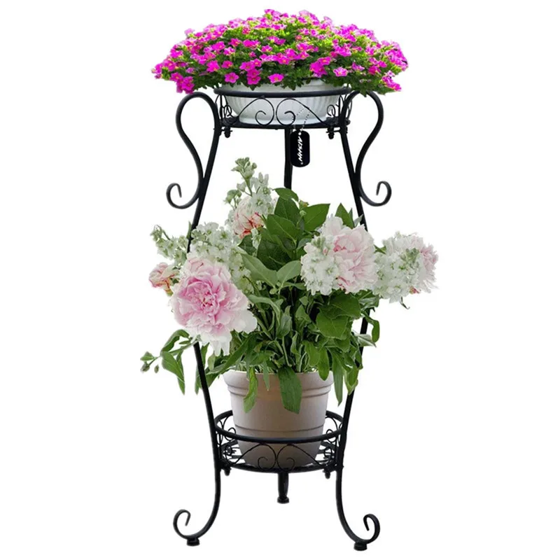 Iron Jardiniere balcony living room flower rack flower stand wholesale green radish flower stand