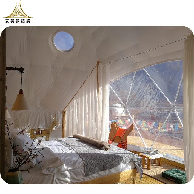 Открытый жеоды glamp купола дома сборный роскошный шатер