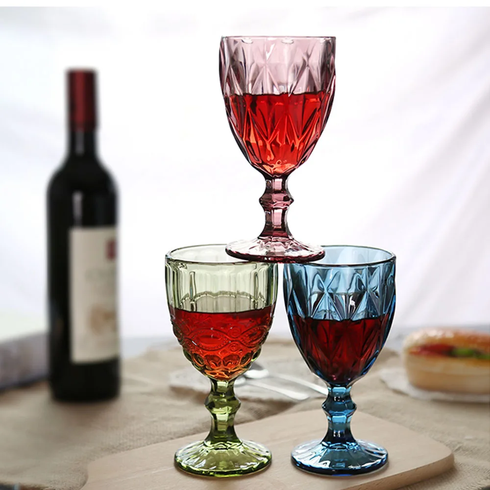 Wholesale Old Fashion Goblet Thick Wine Glass Tazas Wedding Reusable Champagne Wine Glass Cup