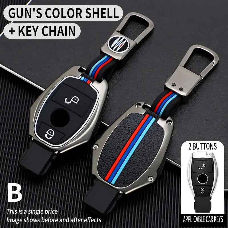 Car Key Case Cover Key Bag For Mercedes Benz A B C S Class AMG GLA CLA GLC W176 W221 W204 W205 Accessories Holder Shell Keychain
