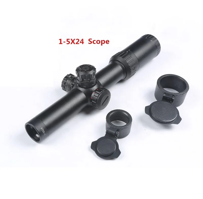HD Wide Angle 1-5x24 SFP LPVO 30mm Tube Hunting Scope Telescope Optics Sporting Scope