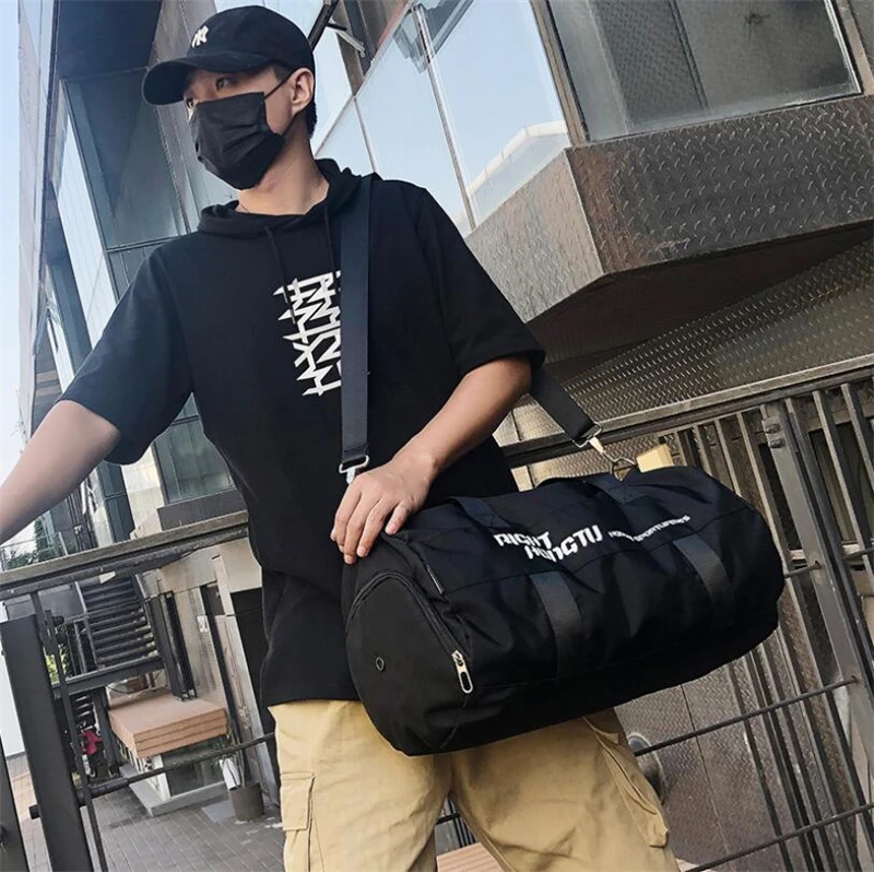 Factory direct supply premium polyester gym bag  personalised duffle bags gym with custom print