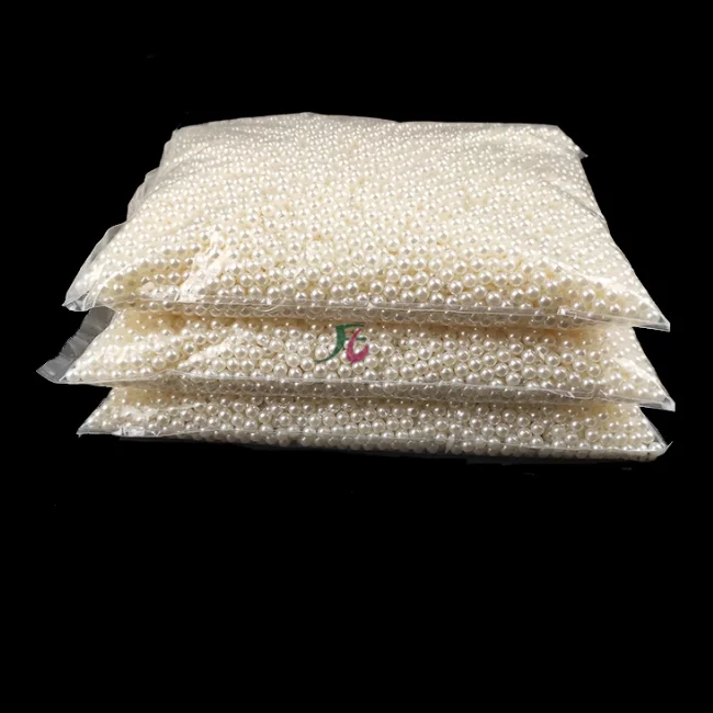 Wholesale tiny size for without hole ABS plastic round pearl beads jewelry decorations