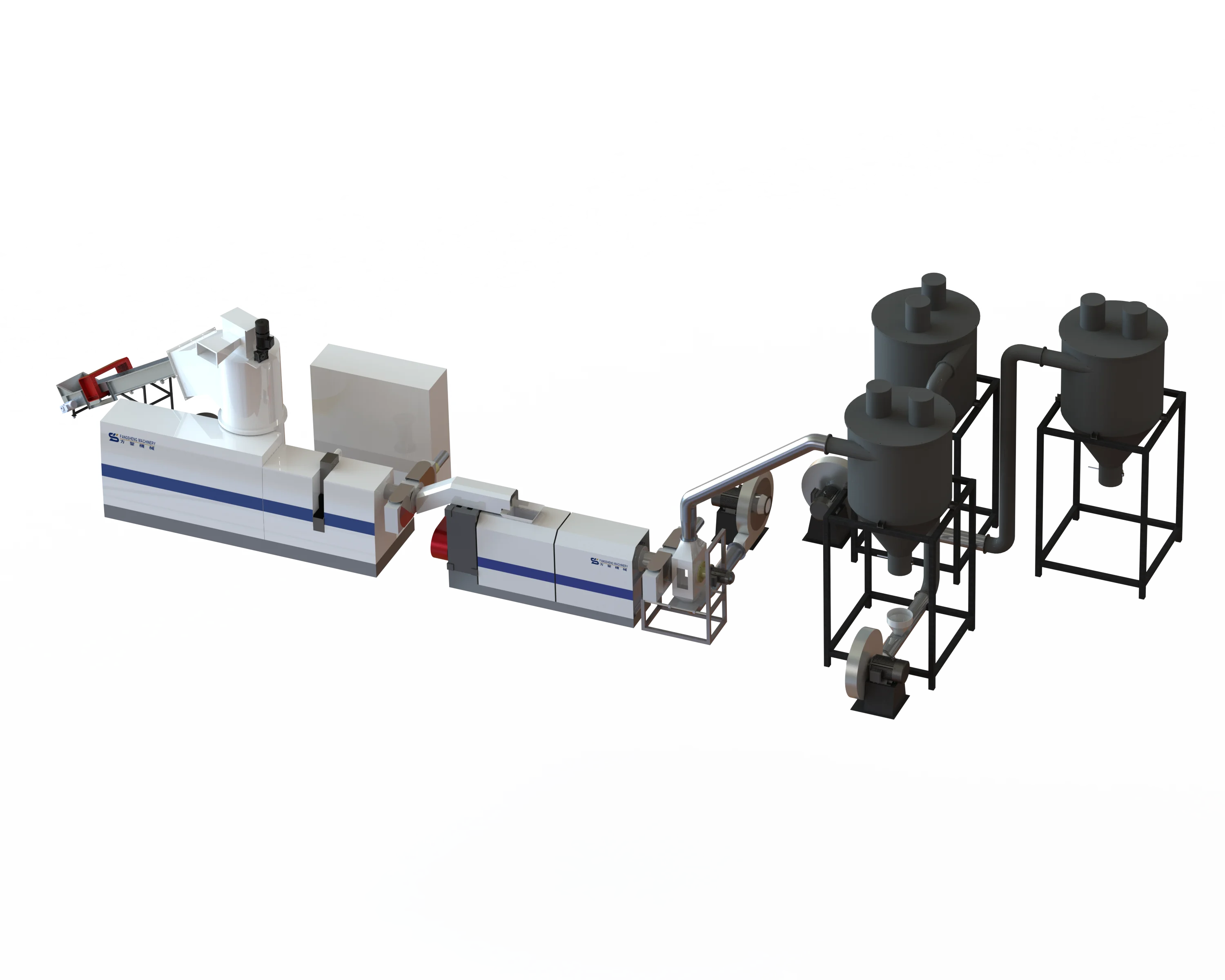 PVC PLA tire isolation film recycling machine hot cutting granulator air cooling pelletizing machine