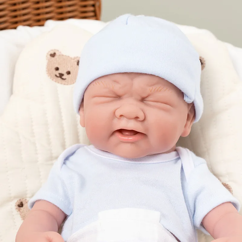 Multiple facial expressions Reborn Baby Doll 35cm Lifelike Newborn Silicone Vinyl Weighted Body