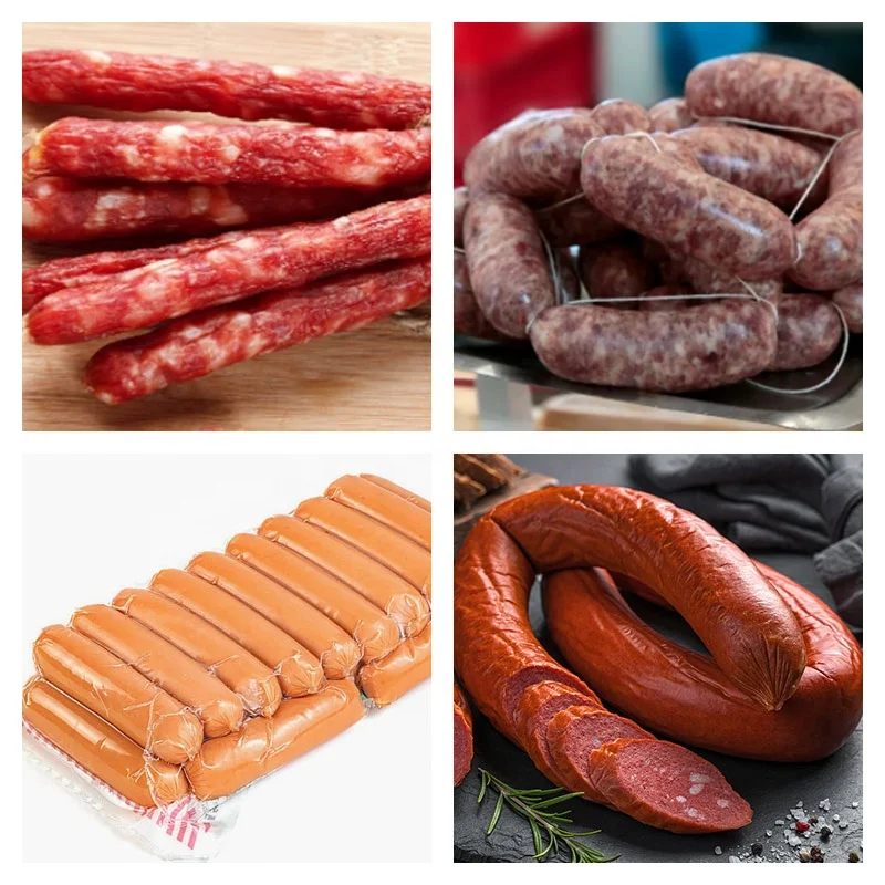 Quantitative Bologna Meat Sausage Automatic Fill Salami Make Line Machine Process Plant Hot German