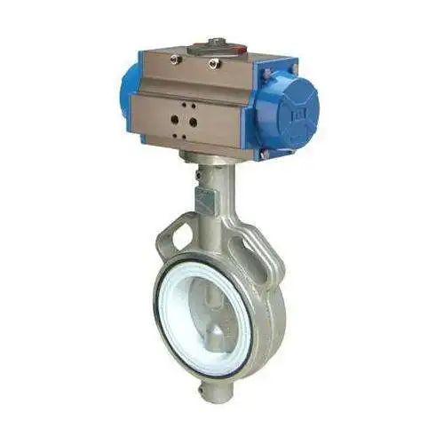 Water Treatment Pneumatic Wafer Soft Seal Butterfly Valve China Factory