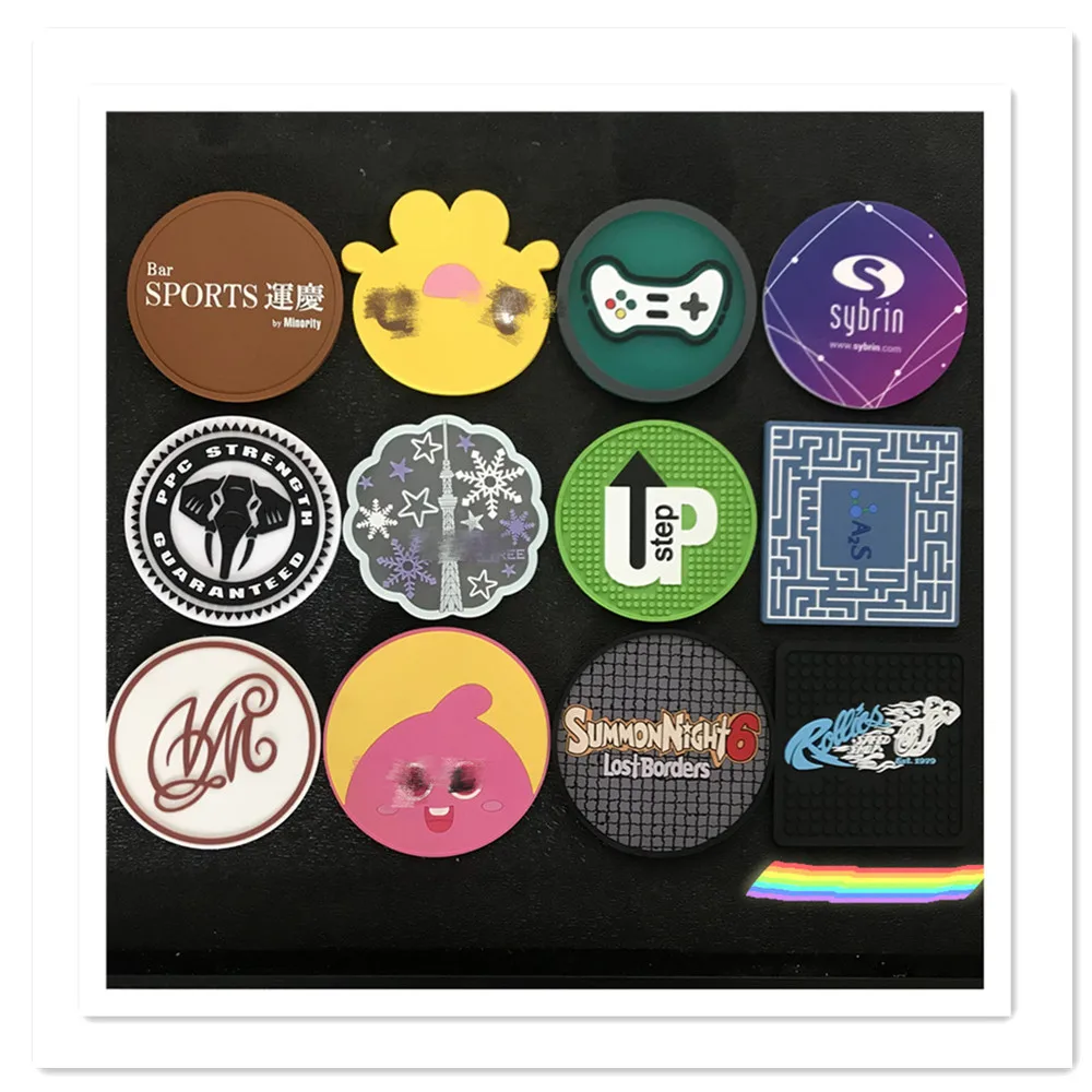 
2020 New product factory custom desk cup coaster wholesale rubber soft pvc silicone cup coaster 