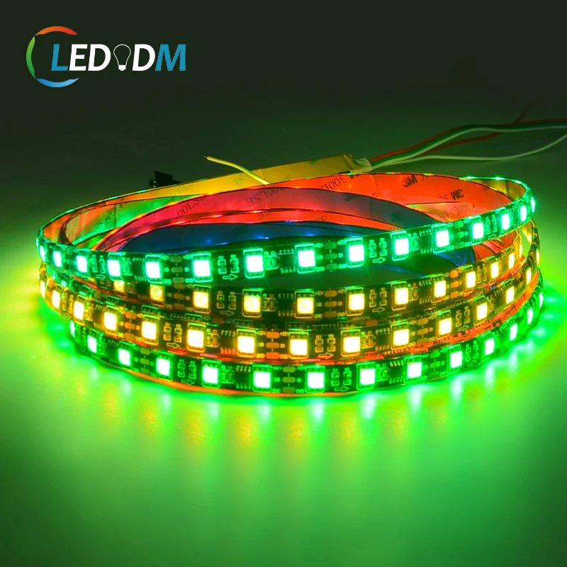 Smart Led Strip RGB Lighters 5050 60leds/m  Ws2811 Black PCB DC12V 24V Pixels Tape Remote Control  5/6 meters Flexible Light