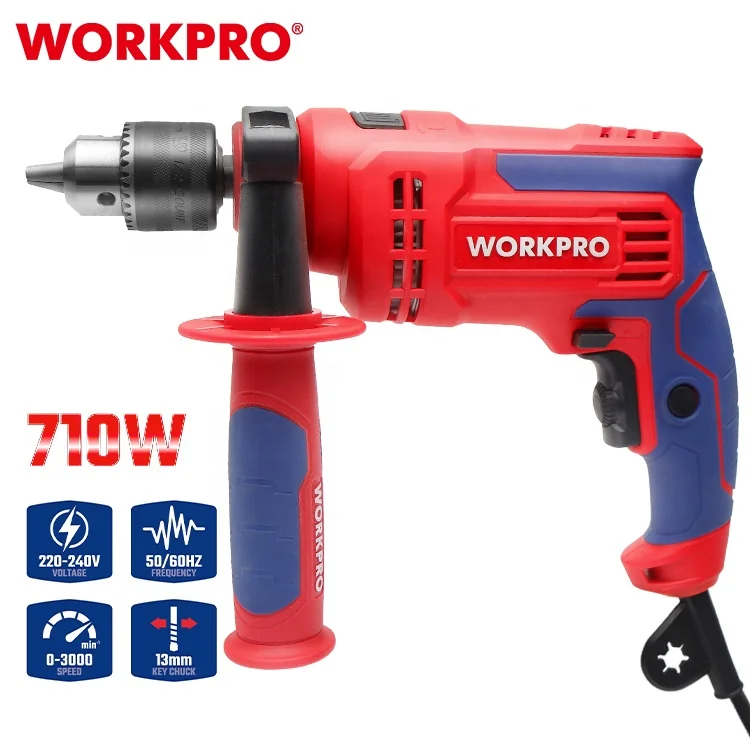 WORKPRO 13MM Professional Impact Drill Power Drill Tool Corded Electric Drill