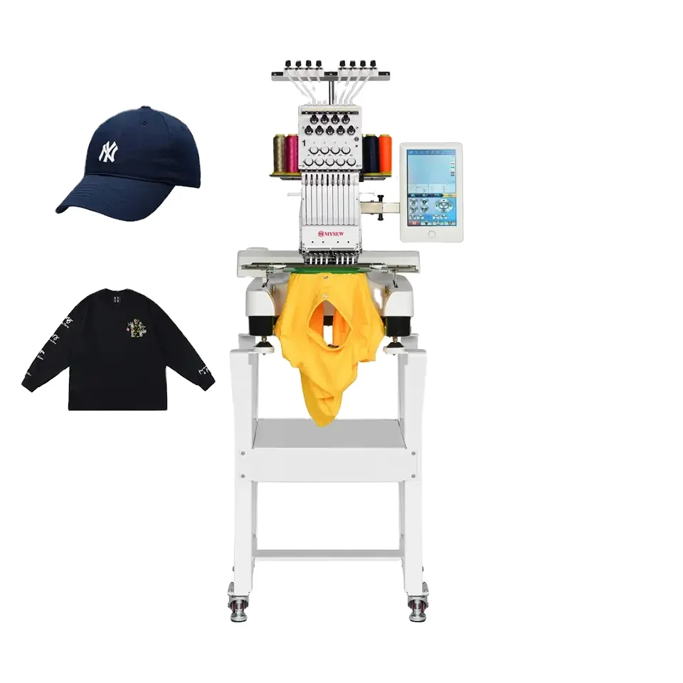 MFS800 MYSEW  High Speed Automatic Computer 9 Needles Single Head Clothes Industrial Computerized Embroidery Machine Price