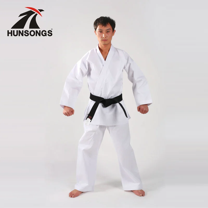 Ali baba online store karate competition and training White Twill canvas karate suit wkf