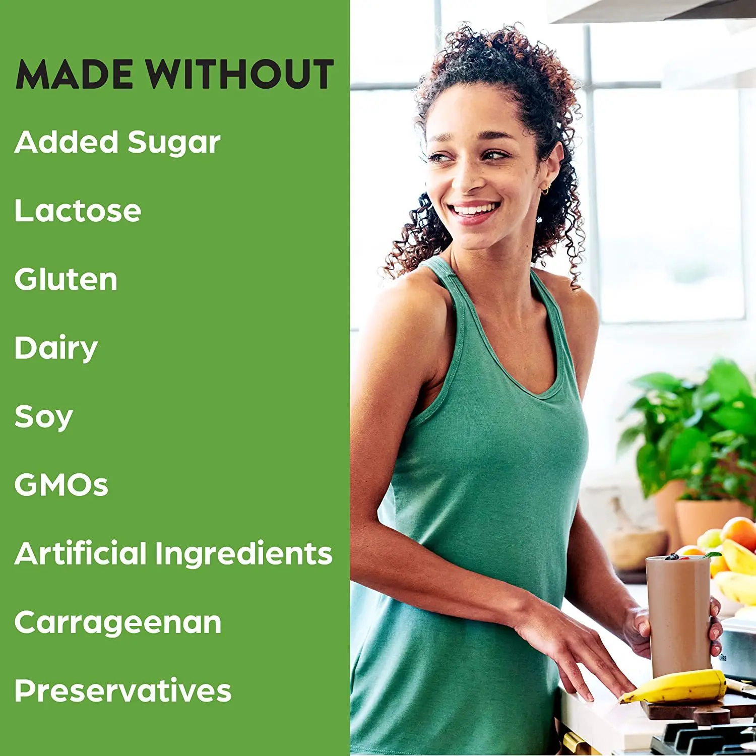 Wholesale Private Label  Green Organic Vegan Plant Based Rice Pea Probiotics Protien Supplement Protein Powder