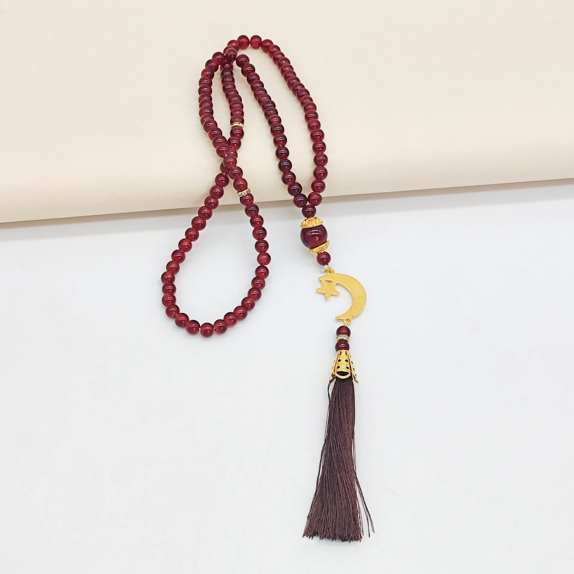 99pcs 6mm Paint glass Beads exquisite Islamic  Muslim Pendant Religious Arabic tasbih tassels bracelet