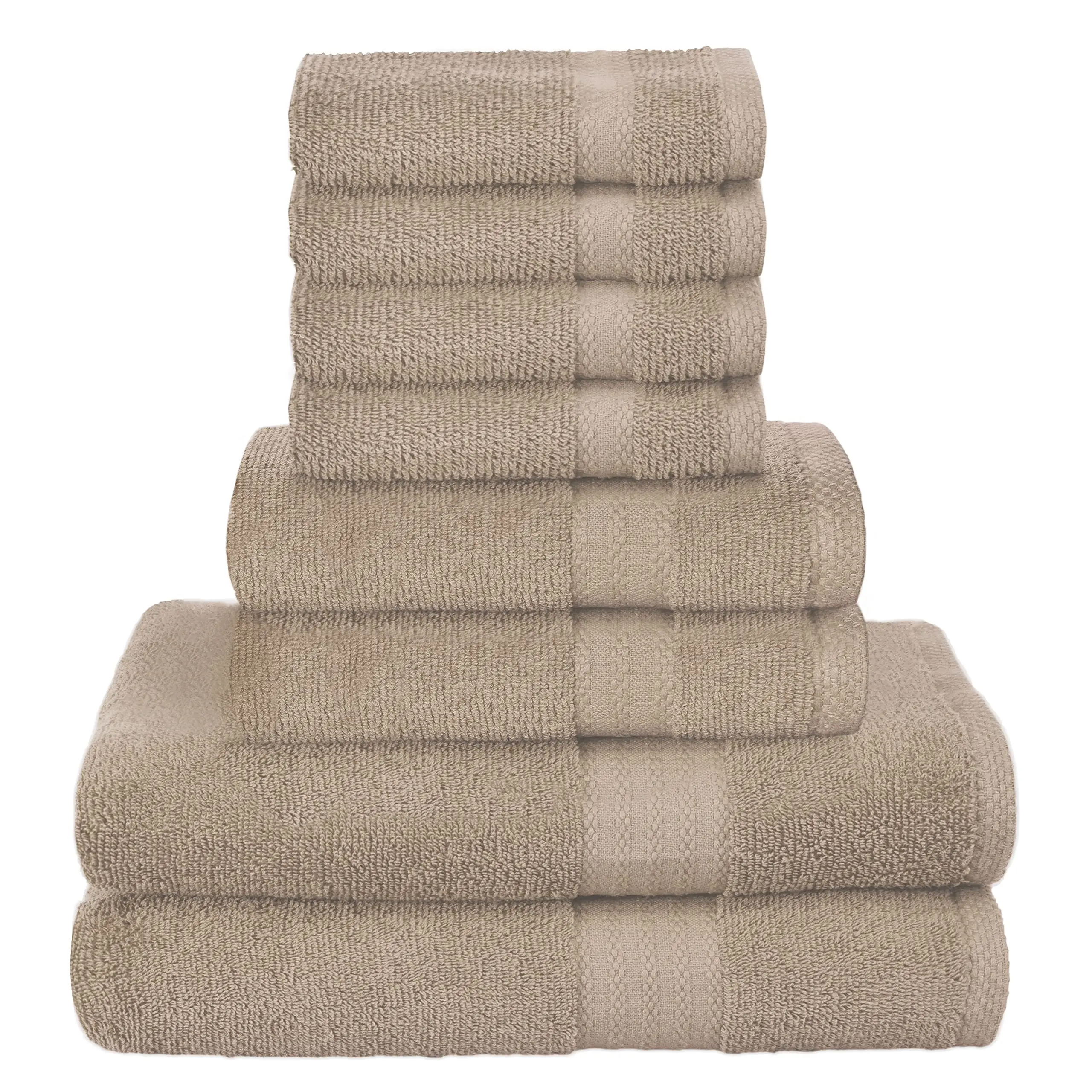 Ultra Soft 8 Piece Towel Set 100% Cotton Oversized Hand Bath Towel For Hotel and Spa Use