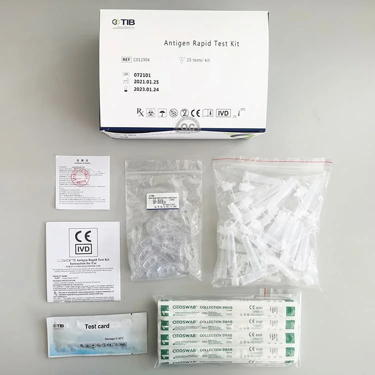 wholesale 25 tests/kit Home Selftest Nasal Saliva swab antigen rapid test kit