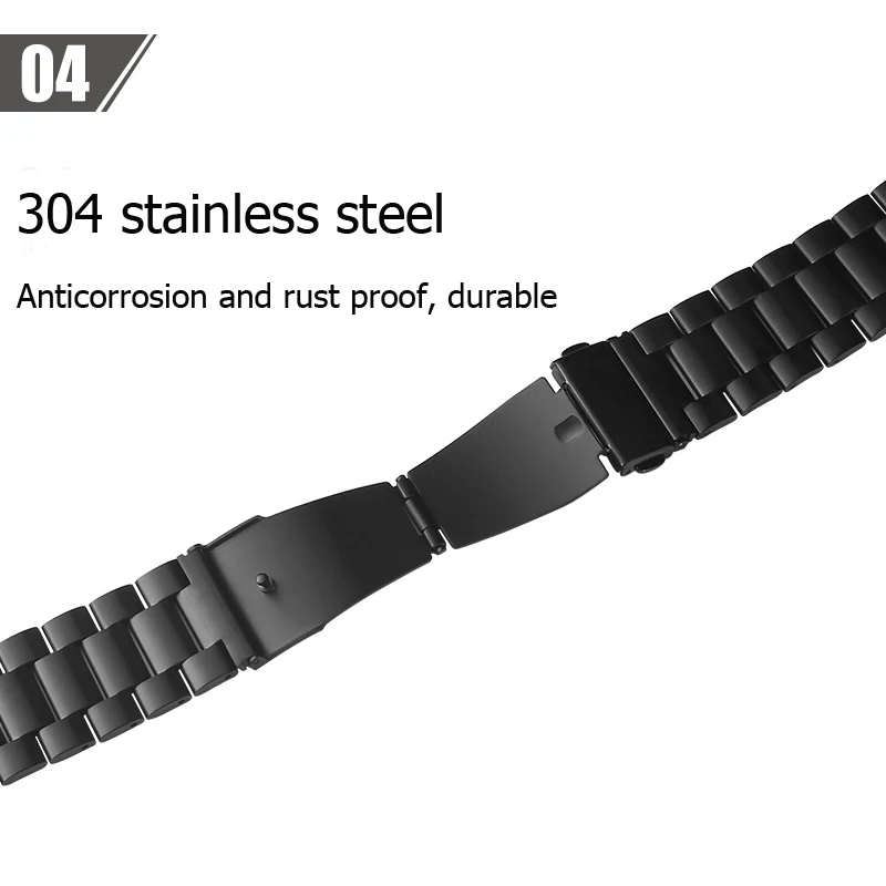 
Solid steel strap 304 stainless steel strap watch metal watch accessories 18 20 22 24mm iwatch bands 