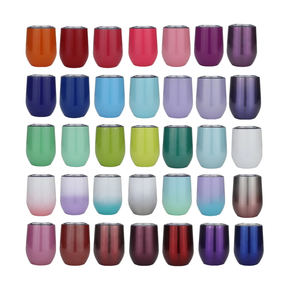 Бесступенчатый стакан для воды 12 унций, вакуумная Изолированная винная кружка из нержавеющей стали, металлическая Изолированная кружка для кофе с крышкой