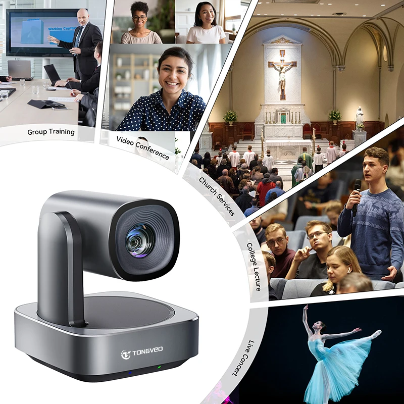 12X Optical Zoom 4K camera| USB HDM1 LAN connection church Streaming broadcast Video PTZ Conference Camera POE
