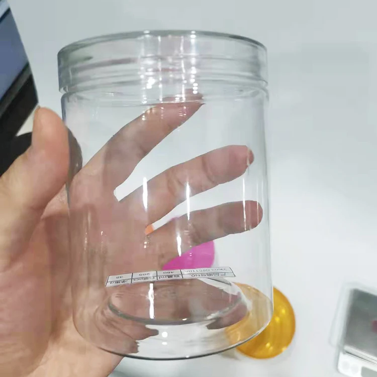 Custom Face Skin Care Cream Plastic Cosmetic Jars with Clear Lids 250ml 8oz