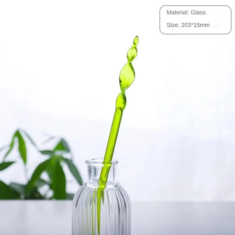 Wholesale Customized flower glass stirrer crystal high quality coffee stirring rod