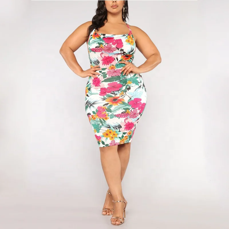 2022 new season elegant beautiful big size casual dress custom summer women printed graphic plus size floral dress