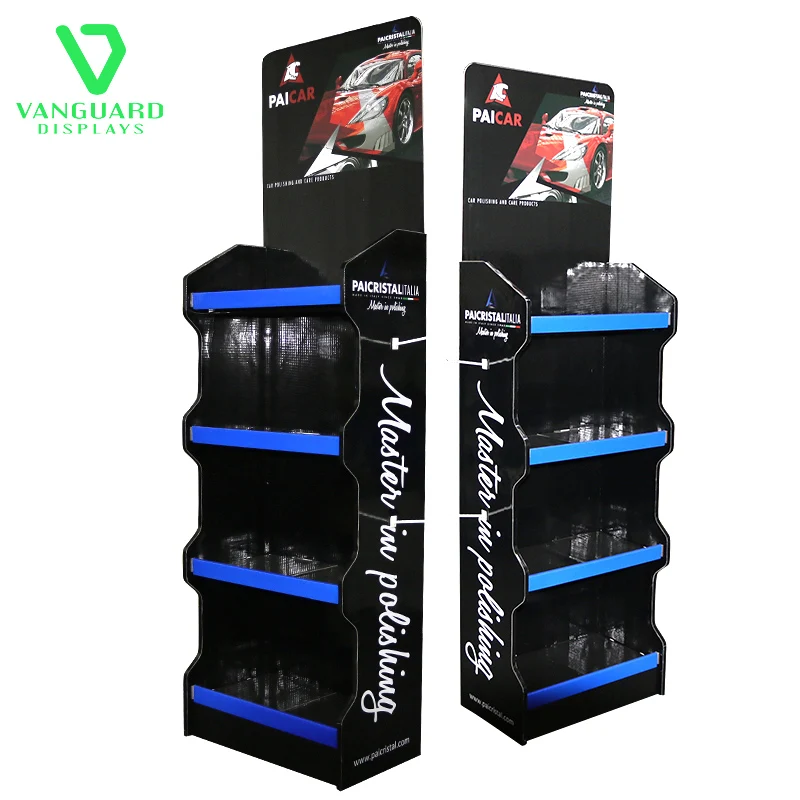 Advertising Promotional Store Corrugated Cardboard Floor Stand Display Rack for Supermarket