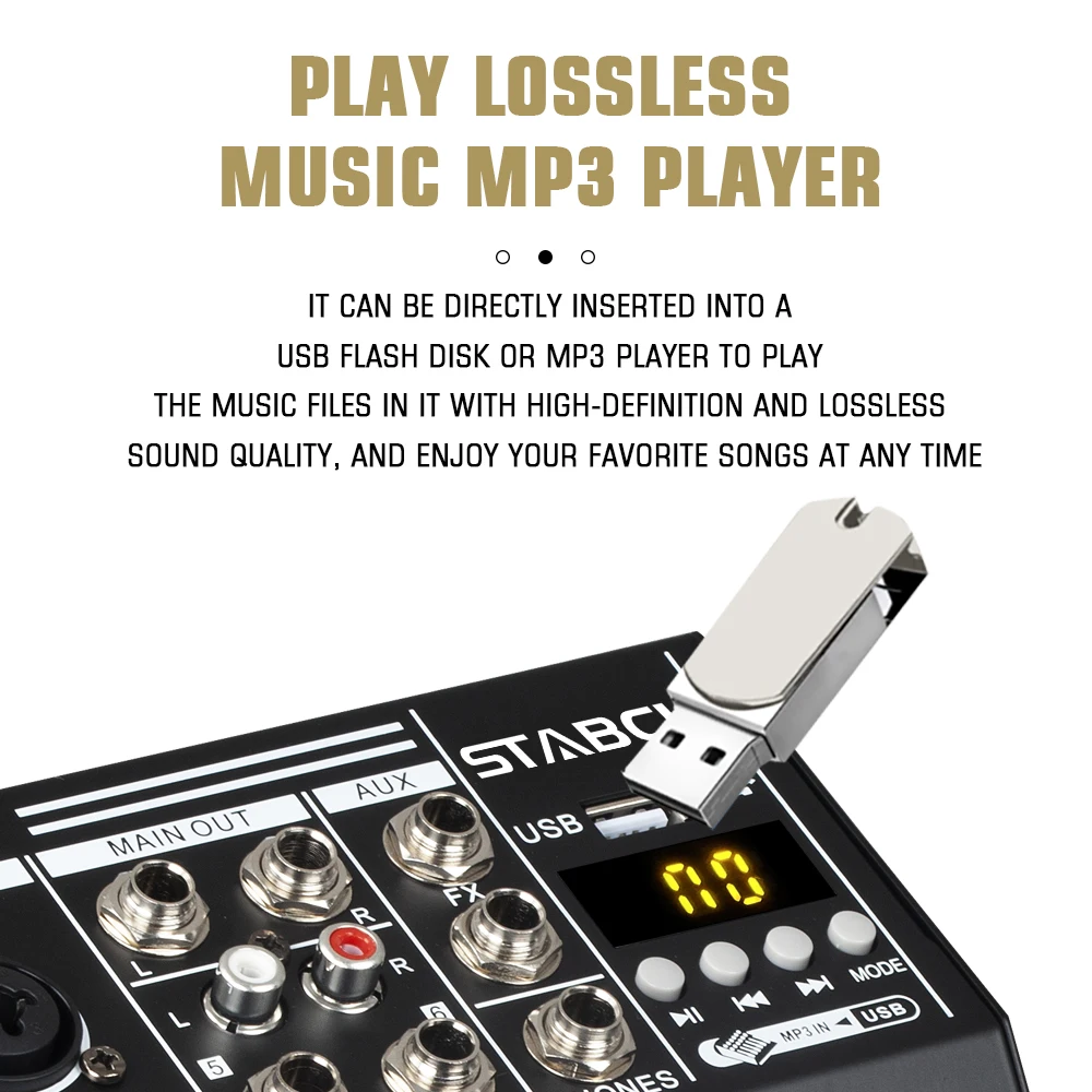 ST-4M Mini  Audio Mixer with USB Interface 4 Channels for Home Karaoke and Club Applications