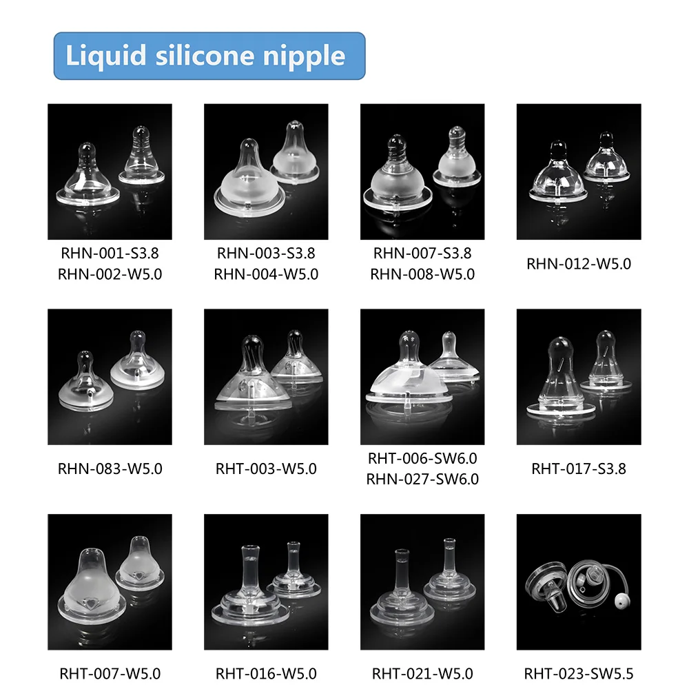 ROWEY Wide Neck Silicone Baby Feeding nipple Teat Infant Bottle Teat