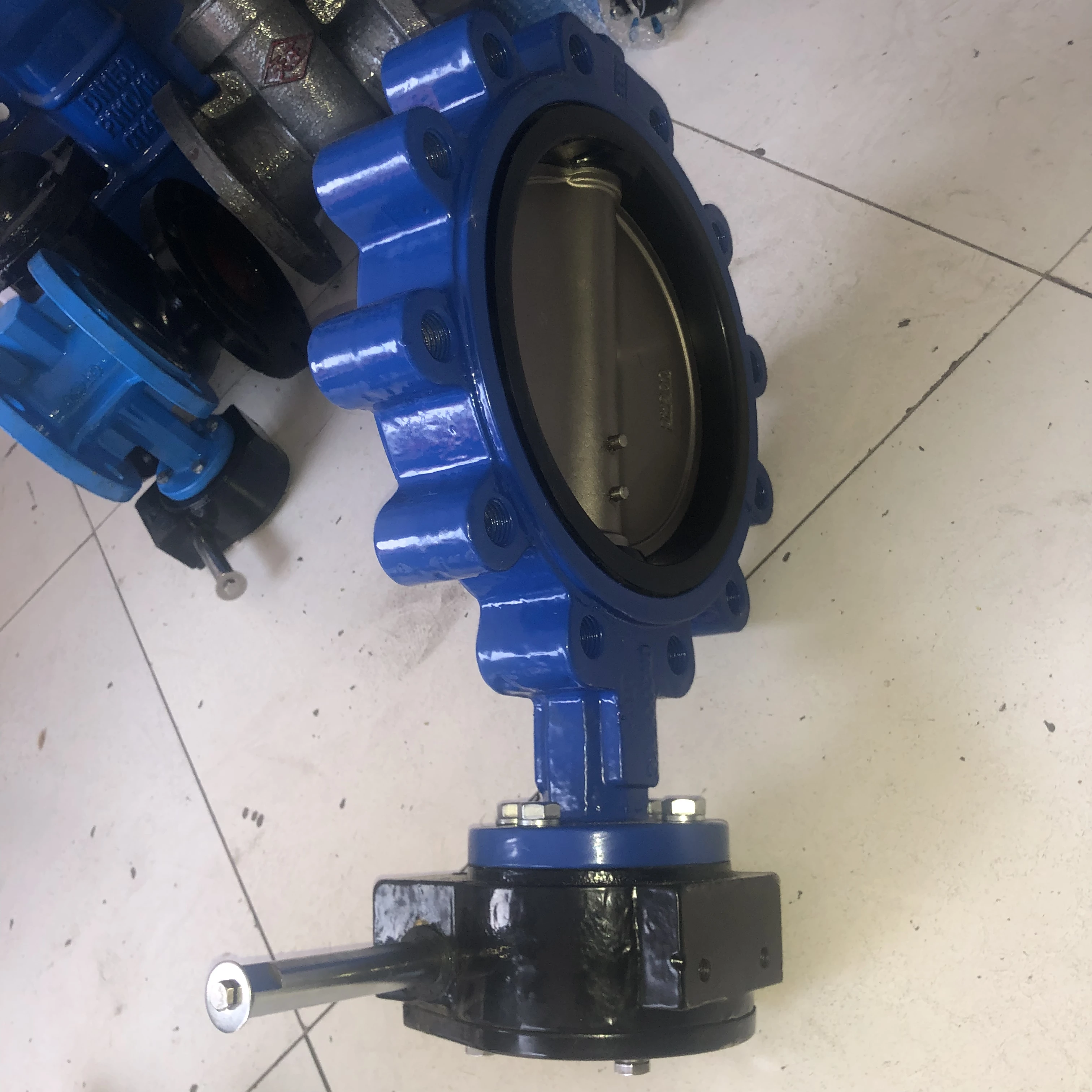 
LTD371 PN16 clamp butterfly valve Worm gear Central Line cast iron lug type butterfly valve 