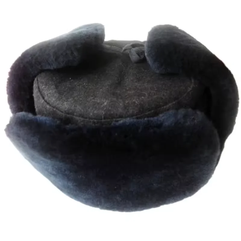 Authentic Real Sheepskin Ushanka Hat