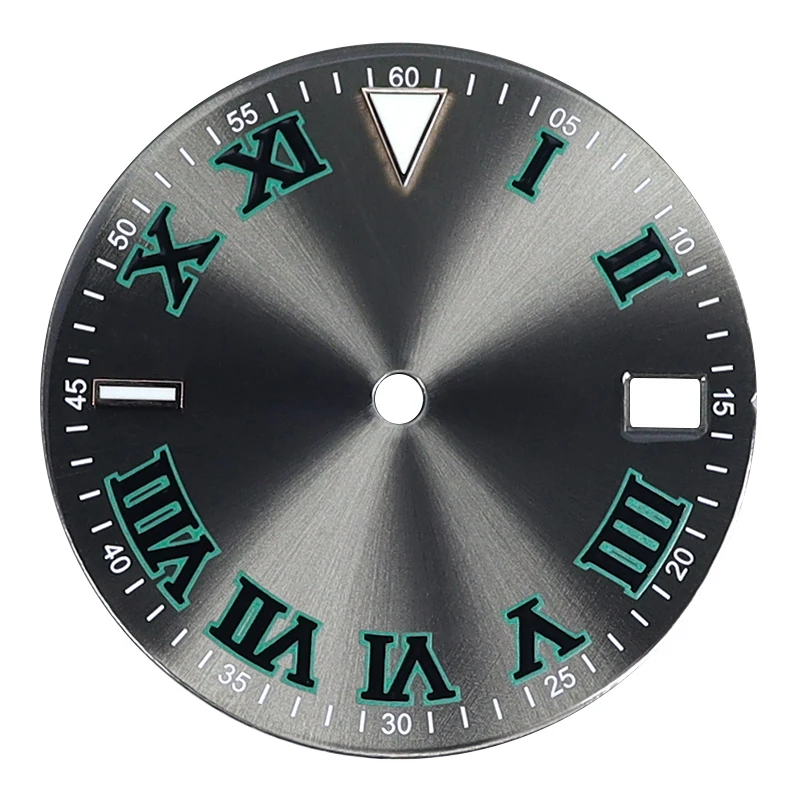 Custom 28.5mm Dial the new log sun patterned Roman letterless watch dial For Seiko Nh34 Nh35 Nh36 Nh38 Miyota 8215 Movement