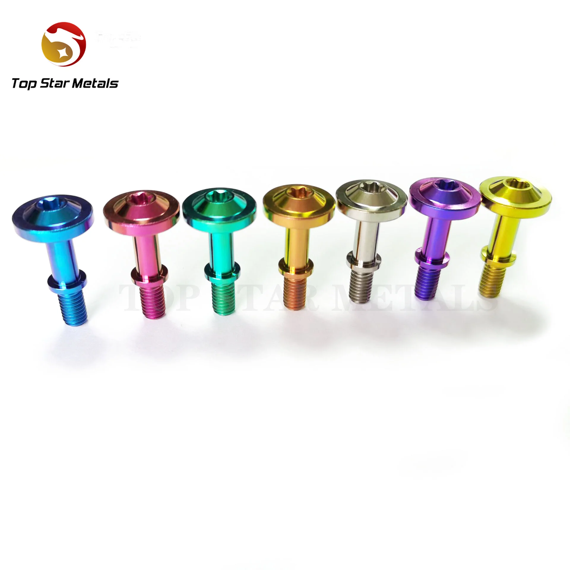 TITST Motorcycle Windshield Bolts Titanium Windscreen Screws M6 Disc Button Torx Head Ti Bolts