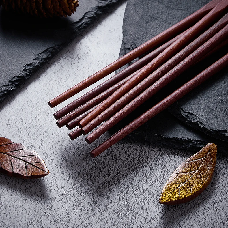 Stock Wood Gift Chopsticks Solid Wood Custom Paper Cover Chopstick Rosewood Adult Chopstick Gift Set